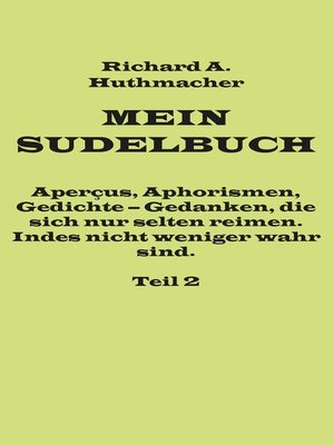 cover image of Mein Sudelbuch, Teil 2